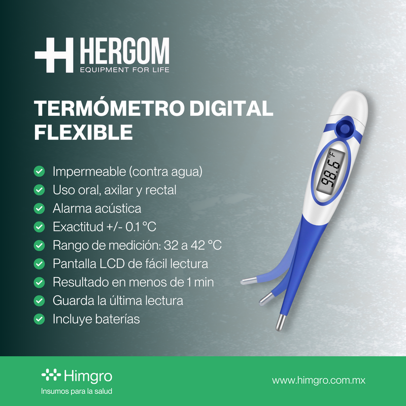 Termómetro flexible digital