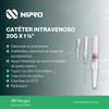Catéter intravenoso 20G X 1 ¼”