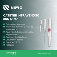 Catéter intravenoso 20G X 1 ¼”