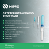 Catéter intravenoso 22G X 25mm