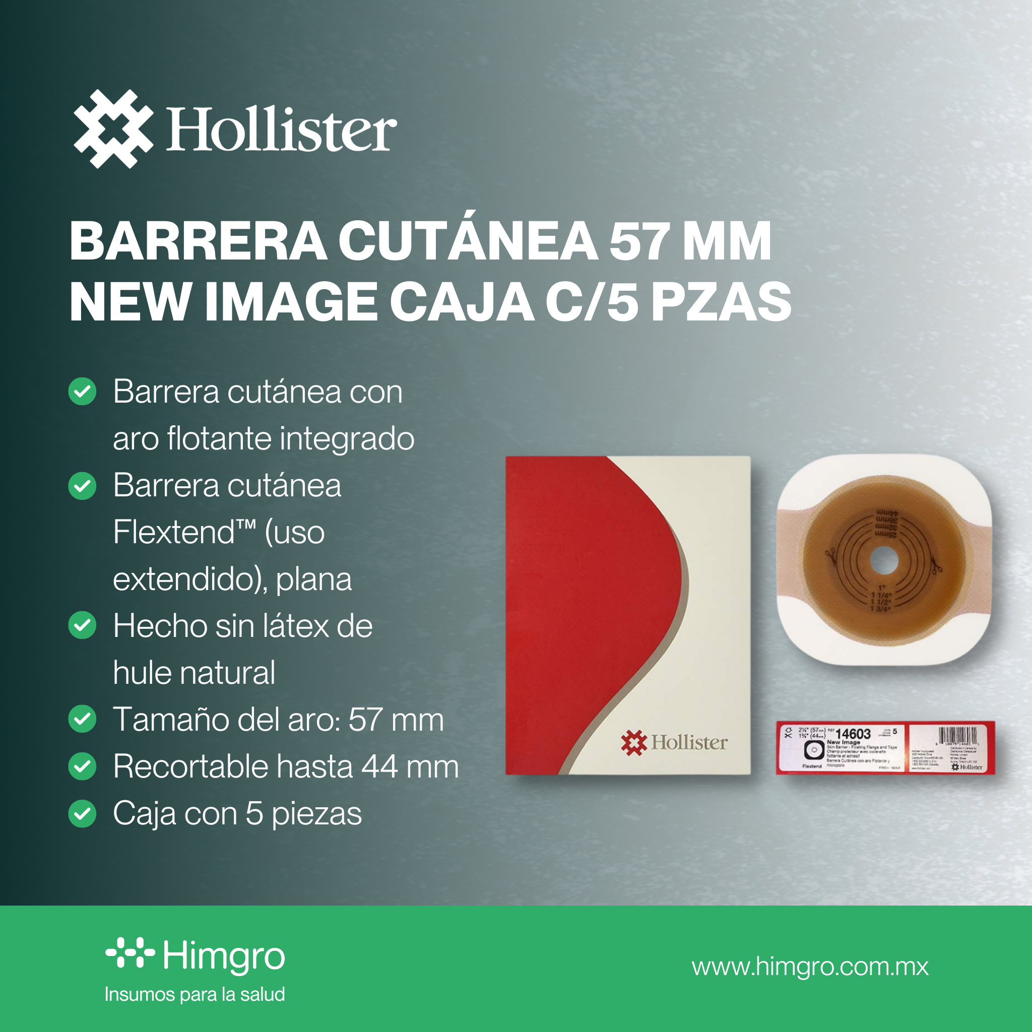 Barrera cutánea 57 mm New Image caja c/5 pzas