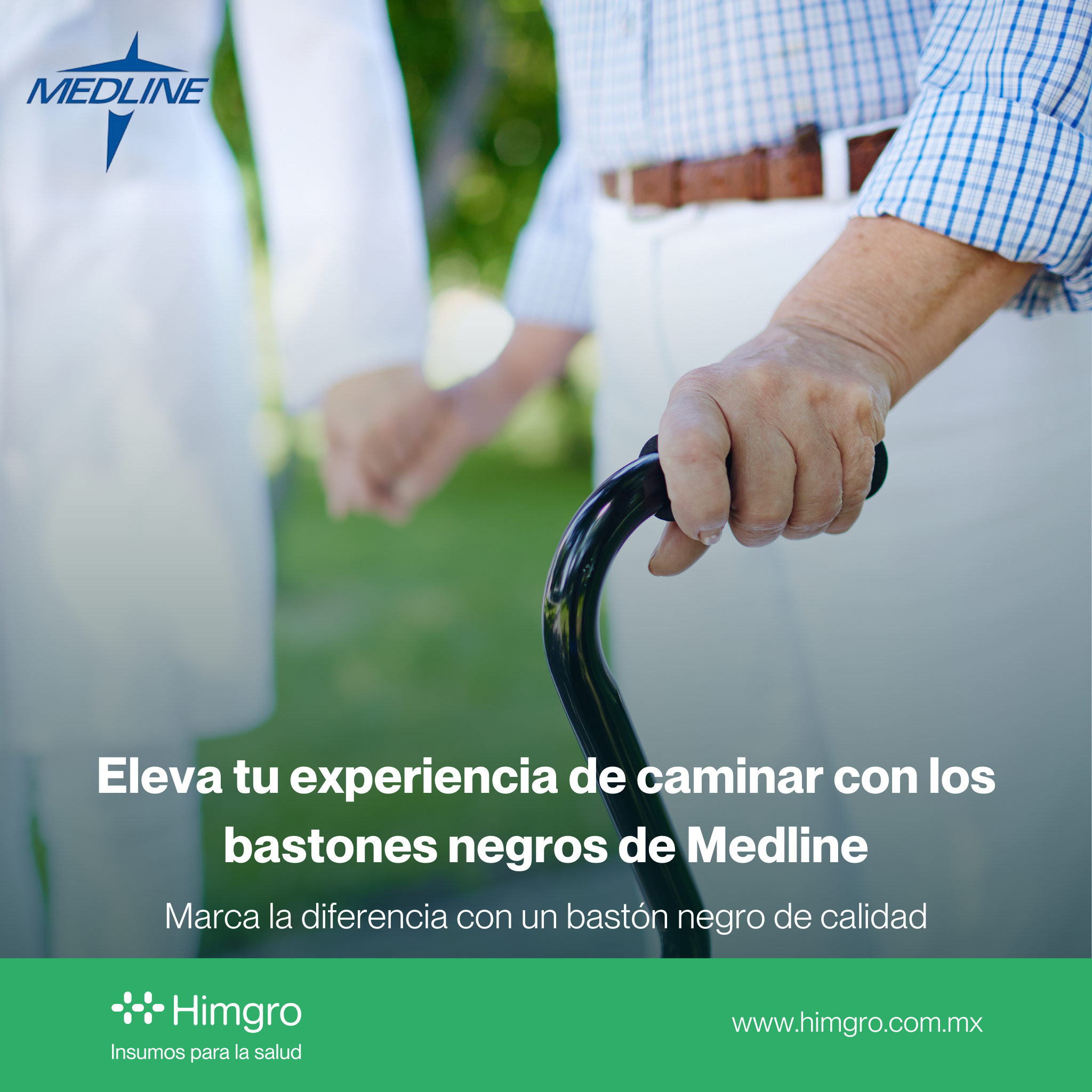 Baston de apoyo negro