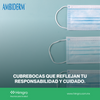 Cubrebocas tres pliegues azules caja c/50 pzas