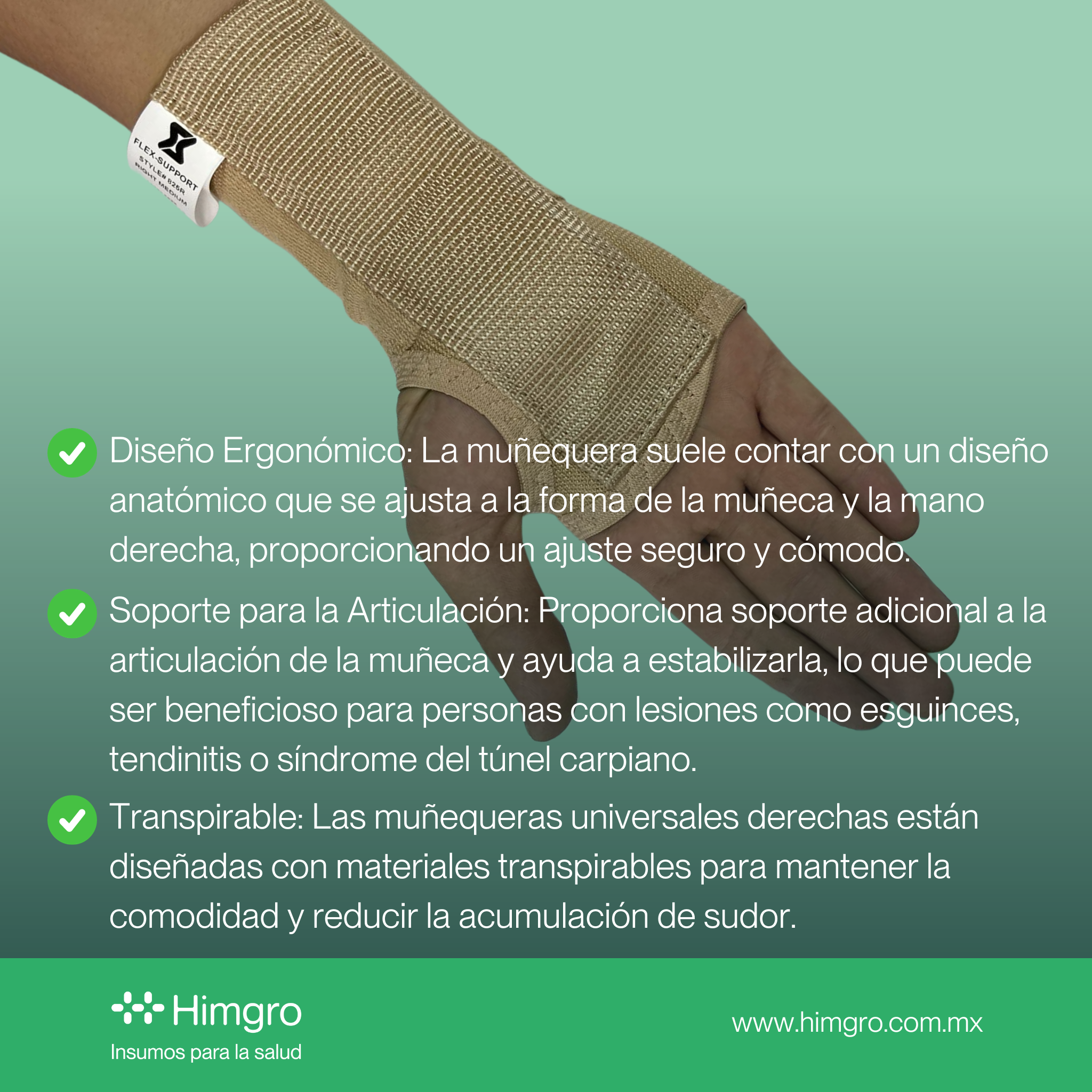 Muñequera universal derecha**
