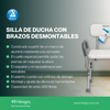 Silla de ducha con brazos desmontables
