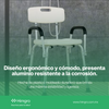 Silla de ducha con brazos desmontables