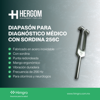 Diapasón para diagnóstico médico c/sordina 256C