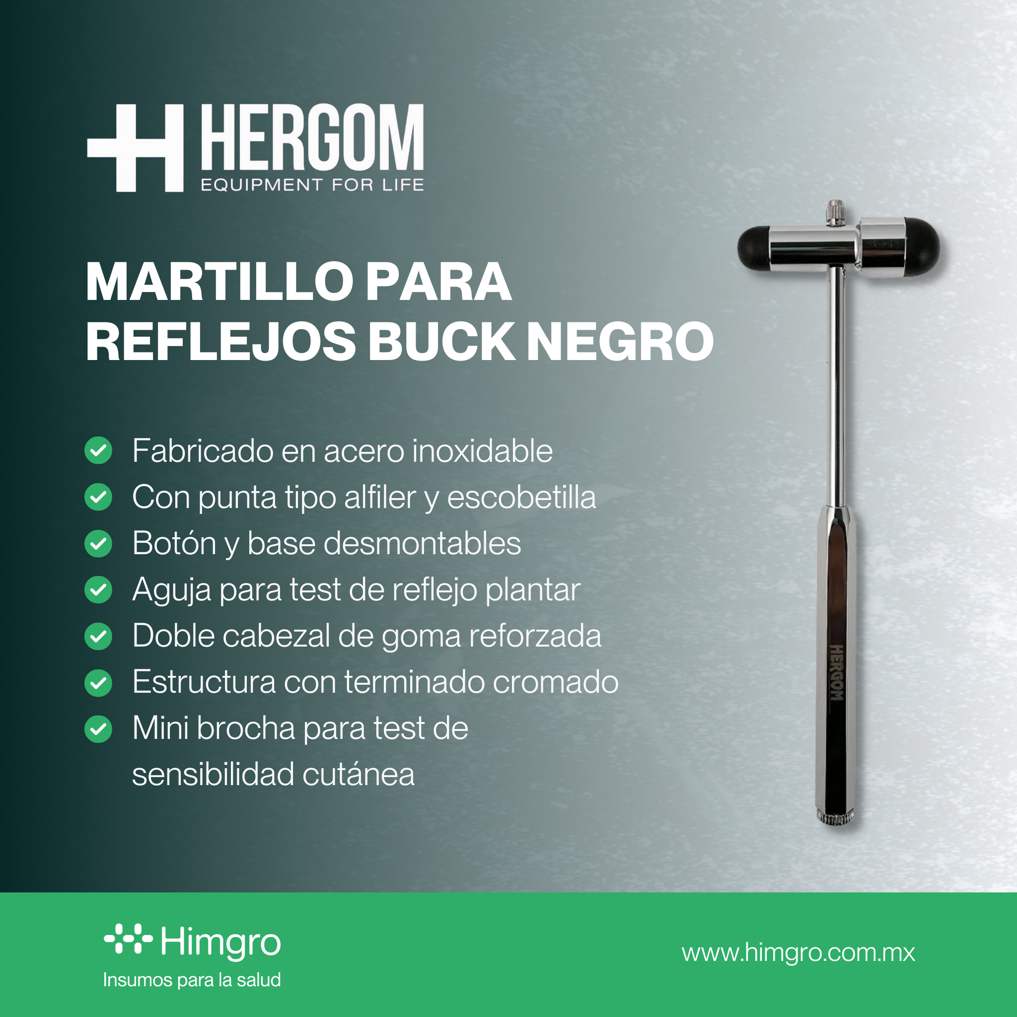 Martillo para reflejos Buck negro