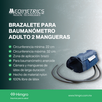 Brazalete p/baumanómetro adulto 2 mangueras