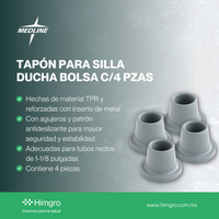 Tapón p/silla ducha bolsa c/4 pzas