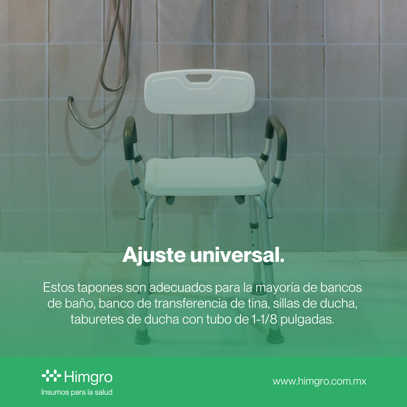 Tapón p/silla ducha bolsa c/4 pzas