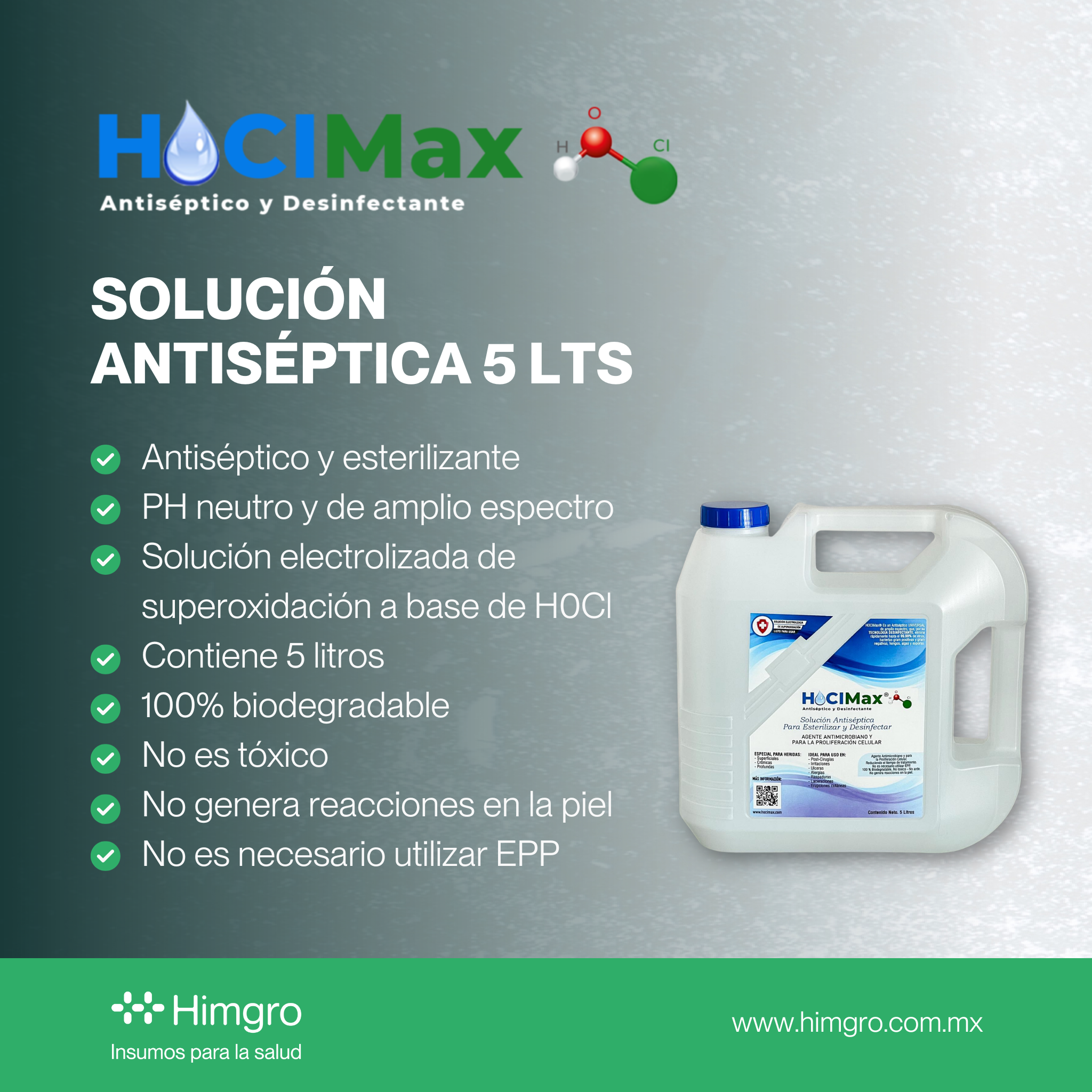 Solución antiséptica Hocimax 5 lts