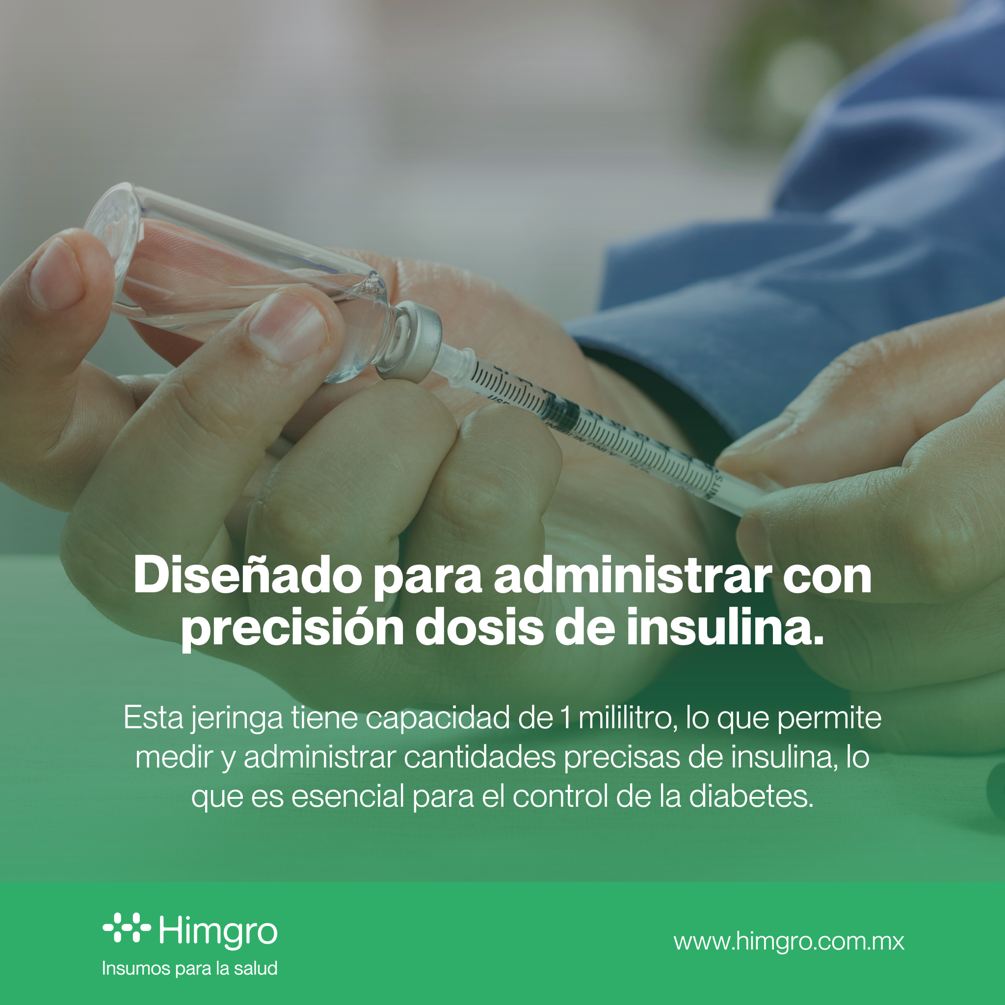 Jeringa desechable p/insulina 1 ml 27 x 13 caja c/200 pzas DL