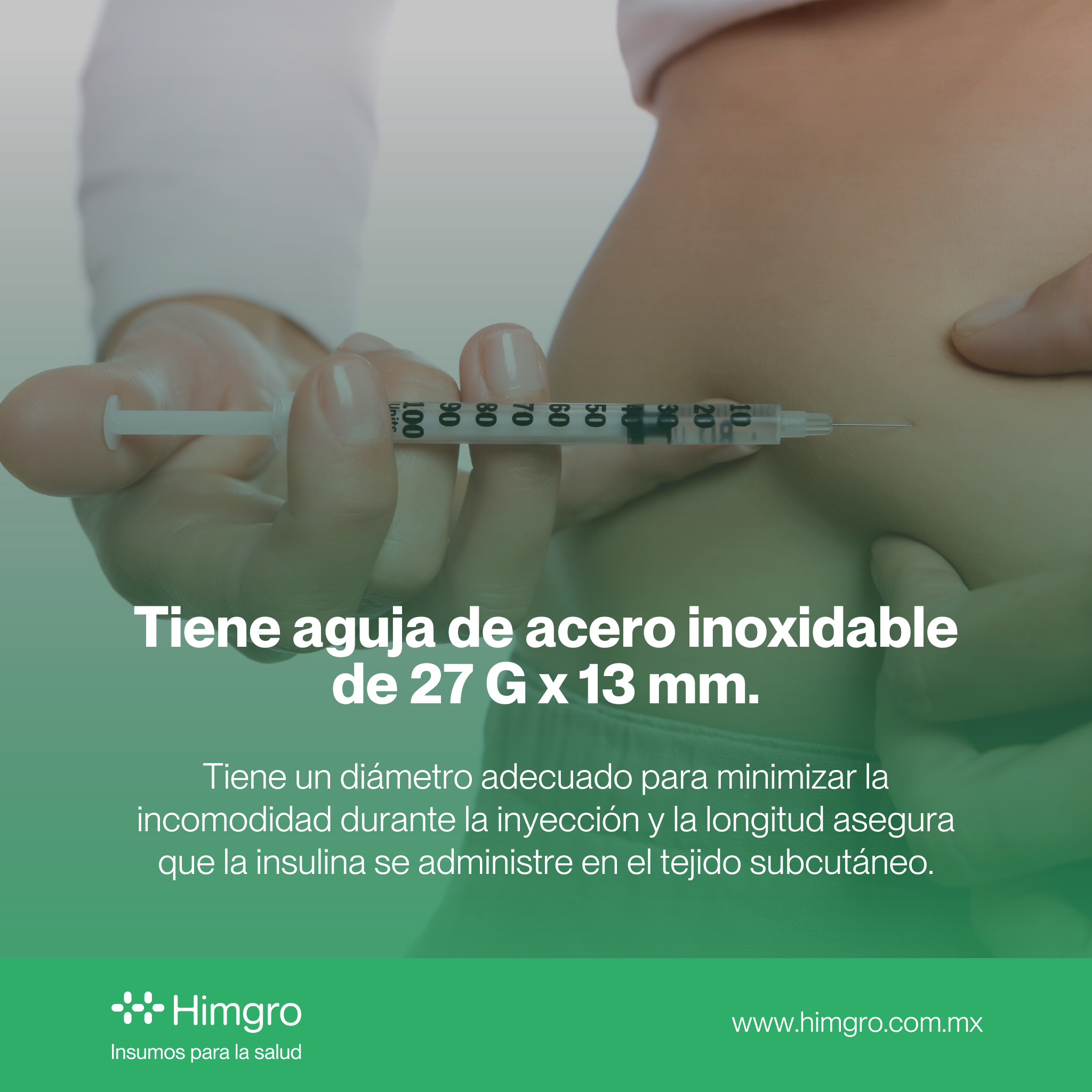 Jeringa desechable p/insulina 1 ml 27 x 13 caja c/200 pzas DL