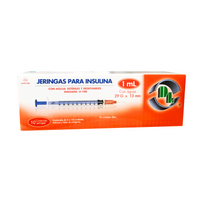 Jeringa desechable p/insulina 1 ml 29 x 13 caja c/10 pzas DL