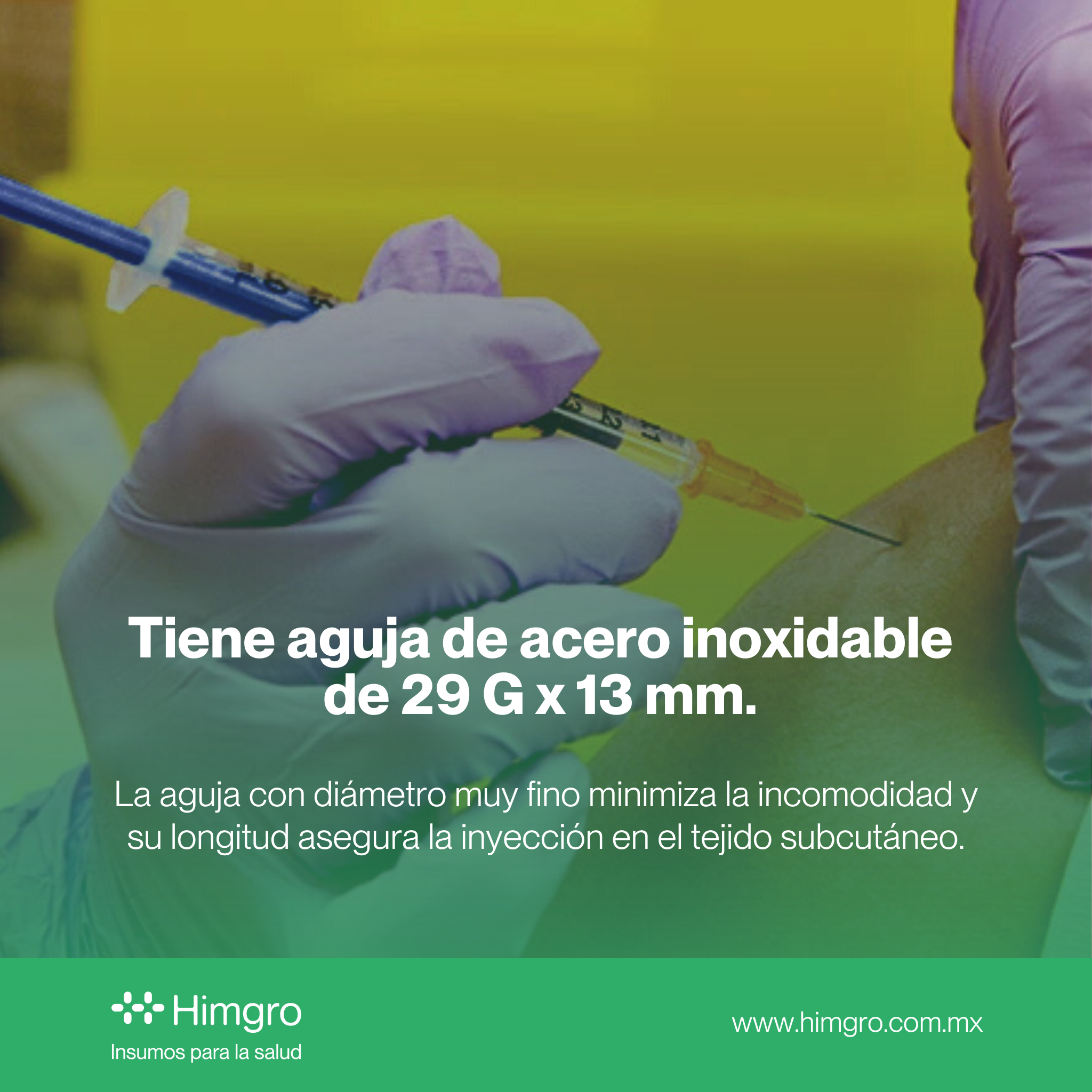 Jeringa desechable p/insulina 1 ml 29 x 13 caja c/10 pzas DL