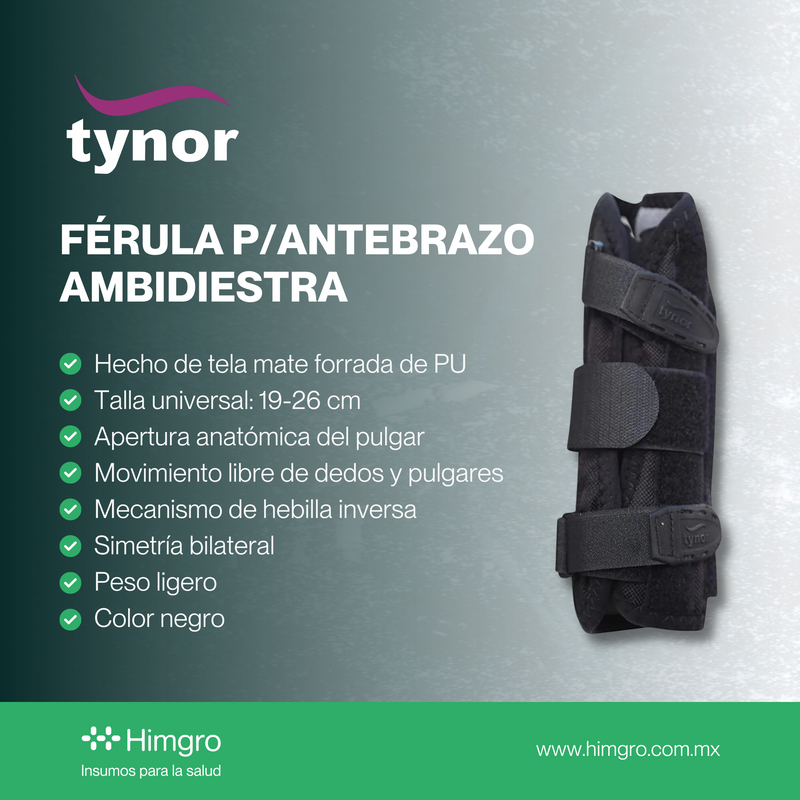 Férula para antebrazo ambidiestra