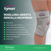 Rodillera abierta sencilla neopreno
