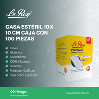 Gasa estéril 10 x 10 cm caja c/100 pzas