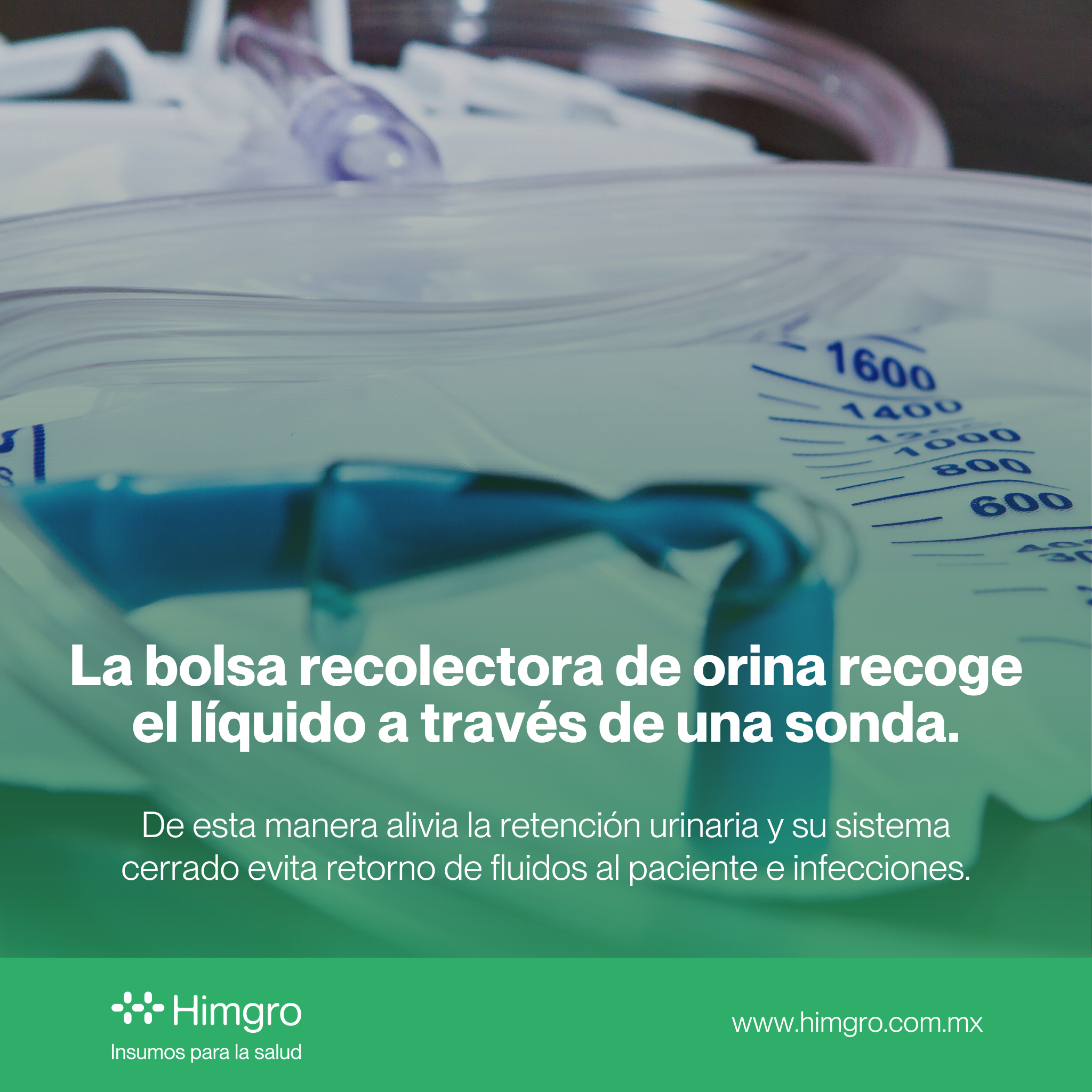 Bolsa para orina de cama 2 lt
