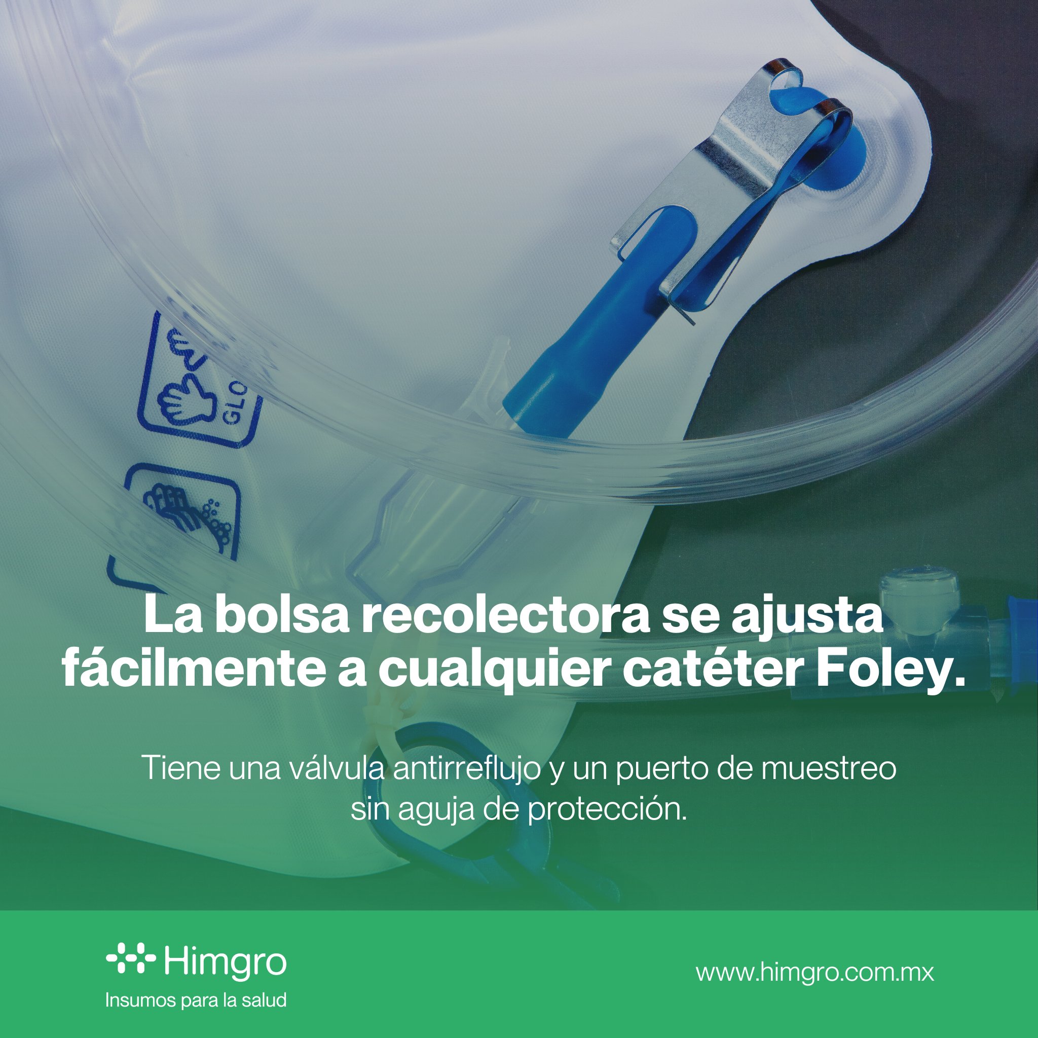 Bolsa para orina de cama 2 lt