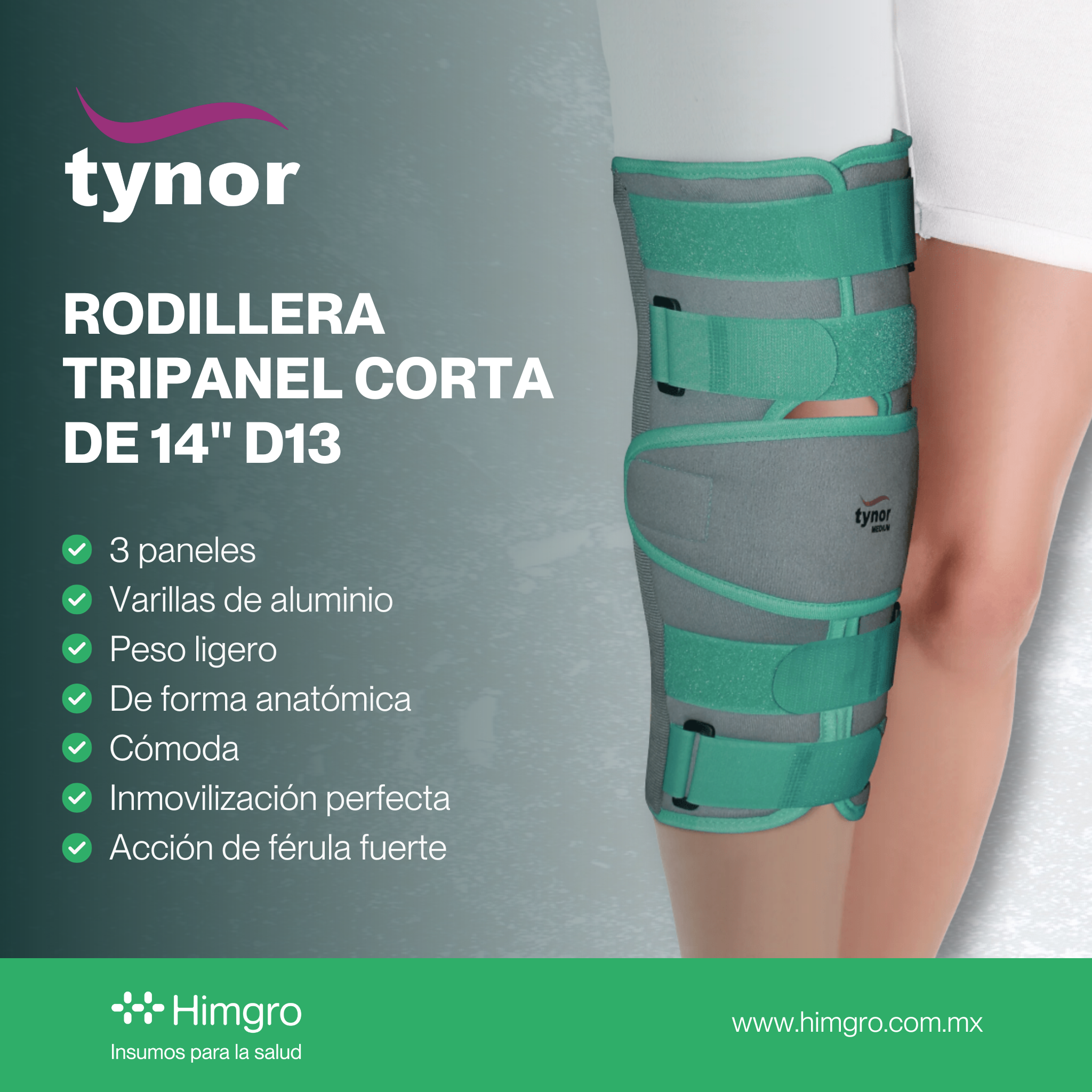 Rodillera tripanel 14"