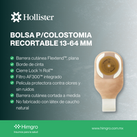 Bolsa p/colostomía recortable 13-64 mm caja con 10 piezas