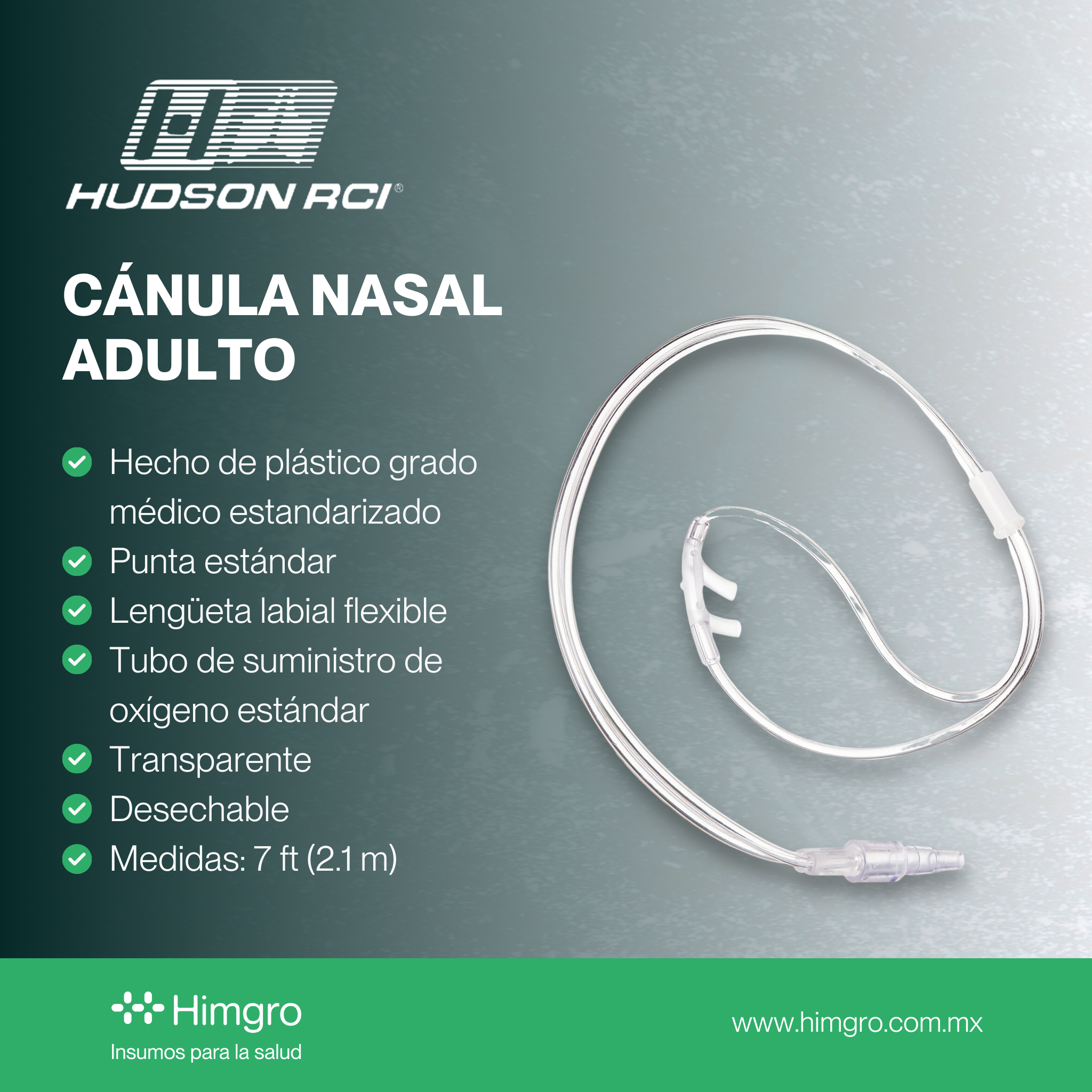Cánula nasal p/adulto
