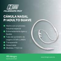 Cánula nasal p/adulto suave