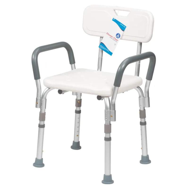 Silla de ducha con brazos desmontables